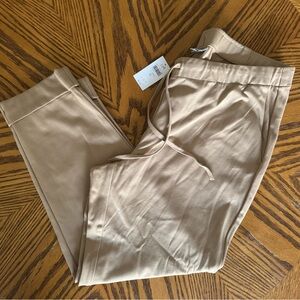 J. Jill NWT Tan pull on stretch pants  Elastic Waistband Drawstring size 18 NEW